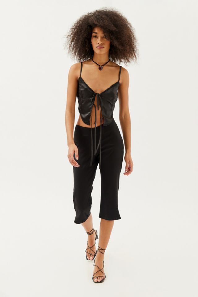 Motel Rahela Satin Tie-Front Cami #1