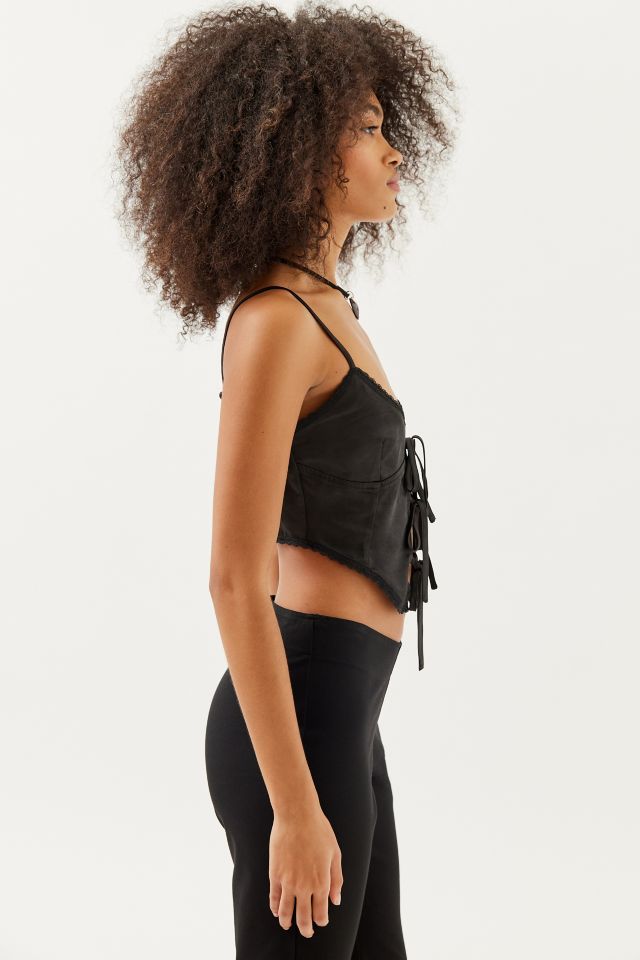 Motel Rahela Satin Tie-Front Cami #3