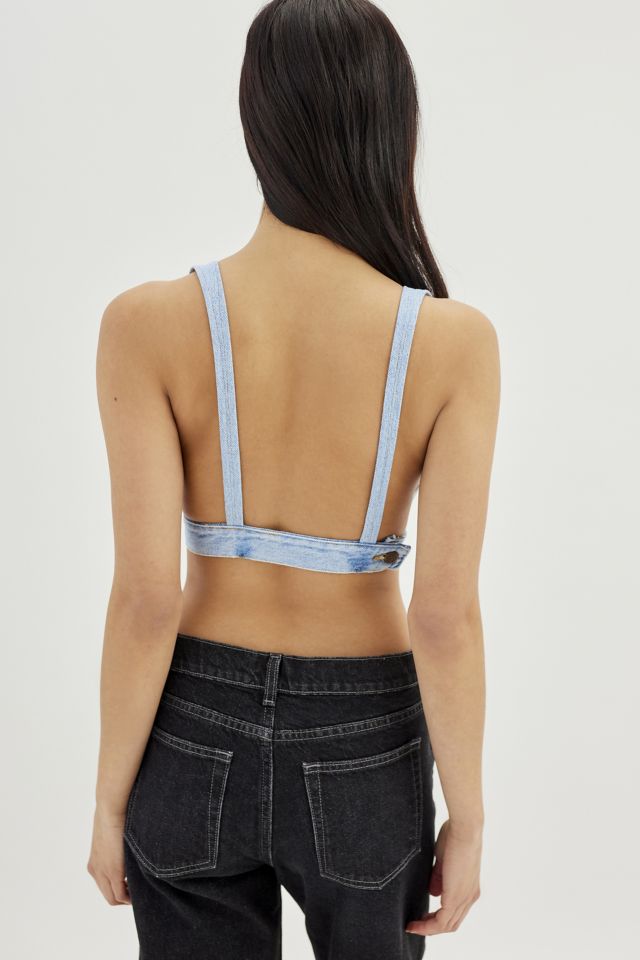 Urban Outfitters EastNWest Label UO Exclusive Denim Bralette
