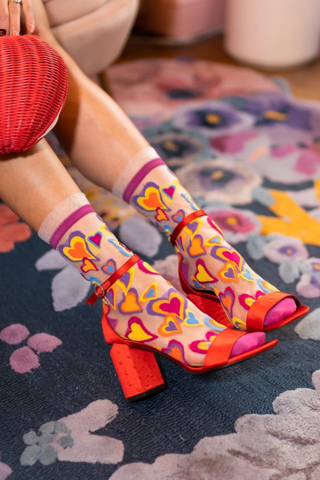 Sock Candy Y2K Hearts Sheer Sock #2