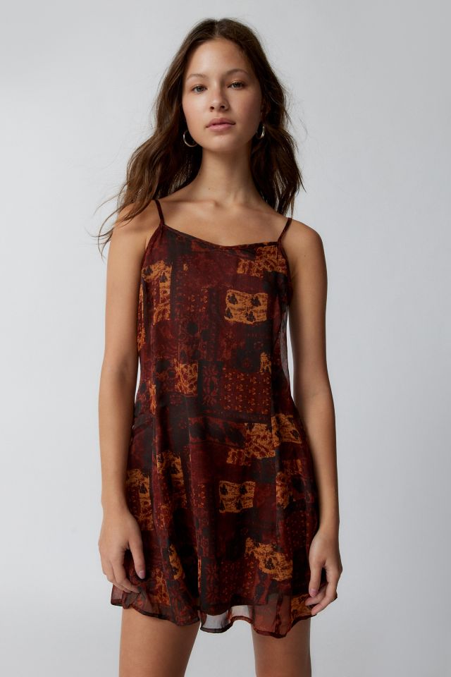Daisy Street Chiffon Printed Mini Dress