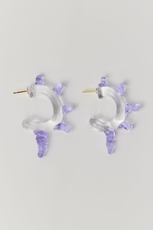Levens Jewels Stalactite Glass Hoop Earring | Urban Outfitters