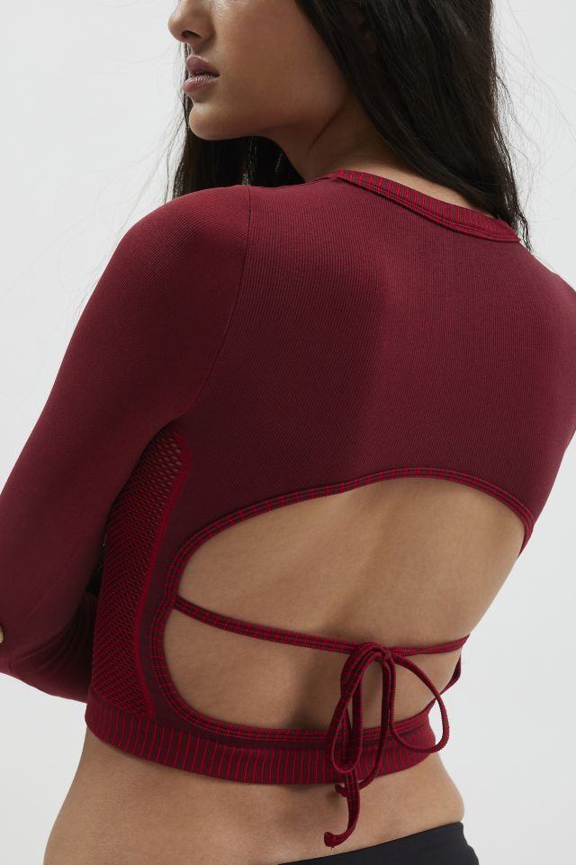 iets frans… Seamless Tie-Back Long Sleeve Top #2