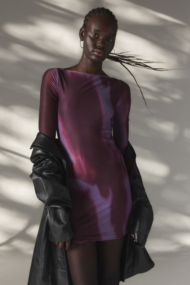 Robe Mini Manche Longue en Filet Motel Sevila #2