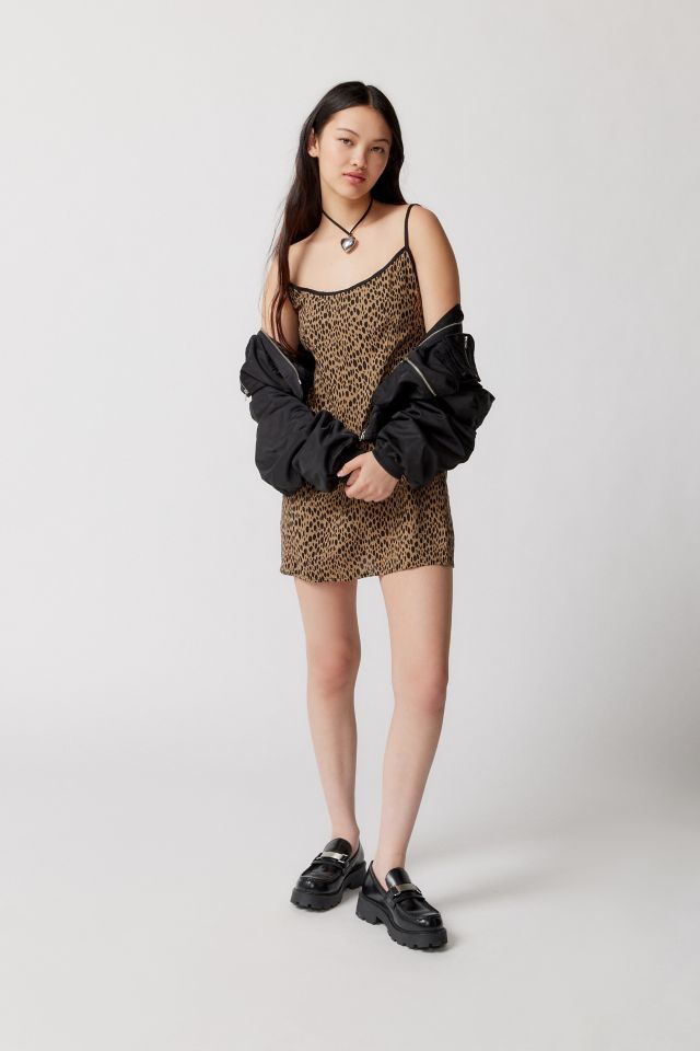 Motel Samiya Leopard Print Mini Dress #1