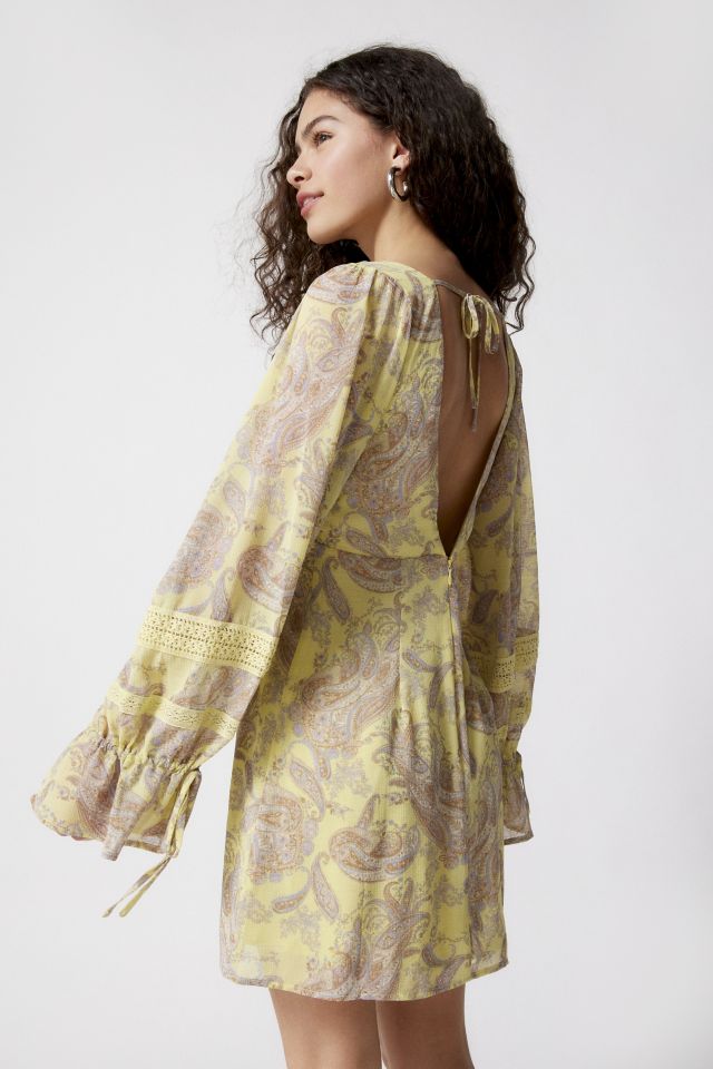 UO Charlene Printed Long Sleeve Mini Dress #3
