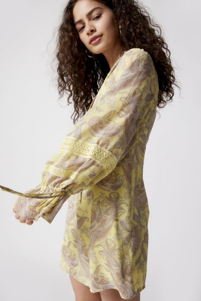 UO Charlene Printed Long Sleeve Mini Dress #4