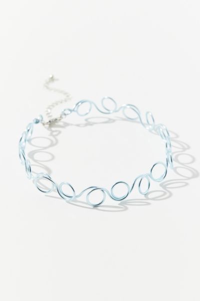 Urban Outfitters Nova Tattoo Choker Necklace In Blue
