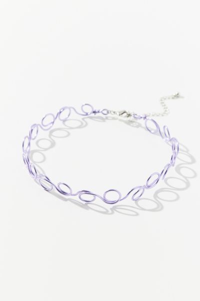 Urban Outfitters Nova Tattoo Choker Necklace In Purple