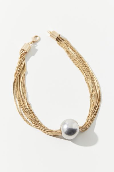 Urban Outfitters Sinead Ball Choker Necklace In Gold