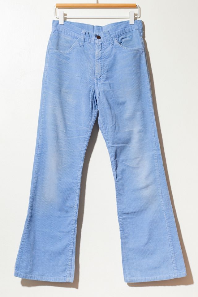 Vintage 1970s Levi's Distressed Corduroy Light Blue Flared Pant | Urban  Outfitters