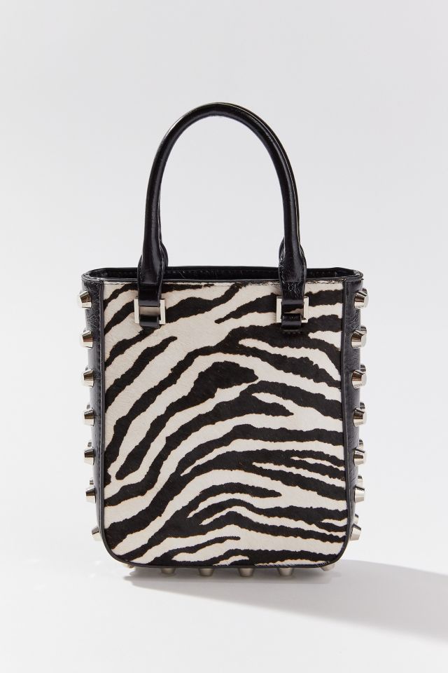 Riley Studded Calf Hair Mini Tote Bag