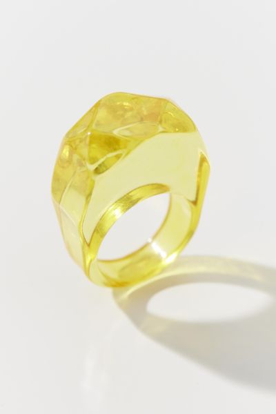 URBAN OUTFITTERS FACETED NEON RING 