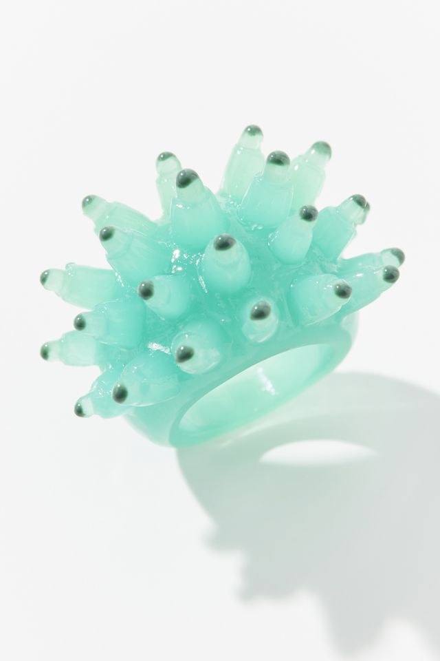 Statement Translucent Spiked Ring #2