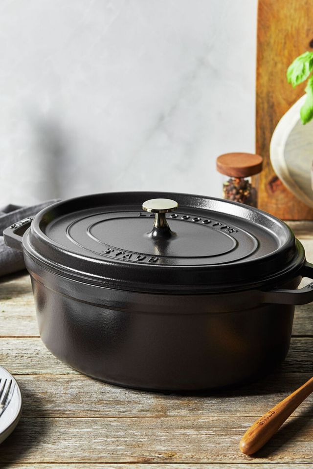 Staub 1 Qt. Cast Iron Oval Dutch Oven in Black – Premium Home Source