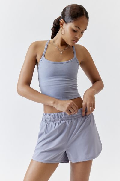 Beyond Yoga In Stride Short In Light Grey, Women's At Urban Outfitters In Blue