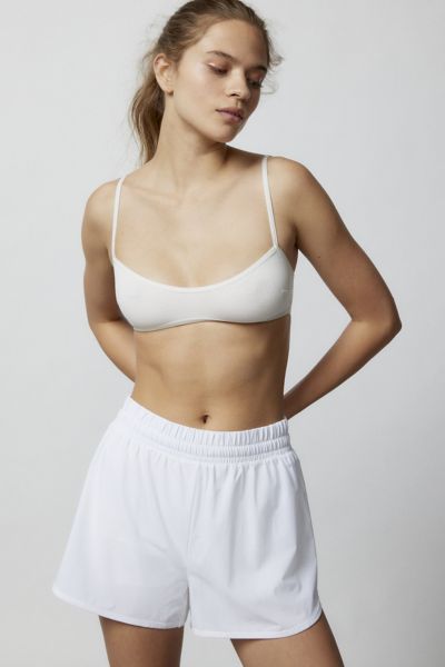 BEYOND YOGA IN STRIDE SHORT IN WHITE, WOMEN'S AT URBAN OUTFITTERS