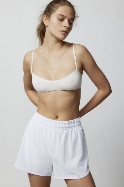 Beyond Yoga In Stride Half Zip Pullover In White