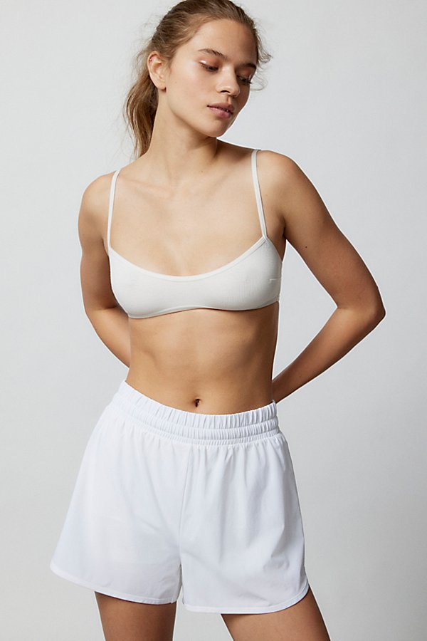 BEYOND YOGA IN STRIDE SHORT IN WHITE, WOMEN'S AT URBAN OUTFITTERS