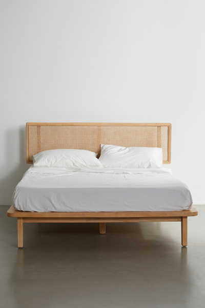 URBAN OUTFITTERS MARTE PLATFORM BED IN WHITE AT URBAN OUTFITTERS