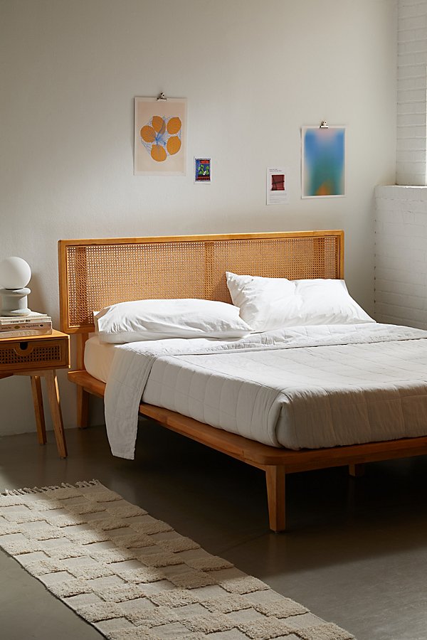 Urban Outfitters Marte Platform Bed In Light Brown