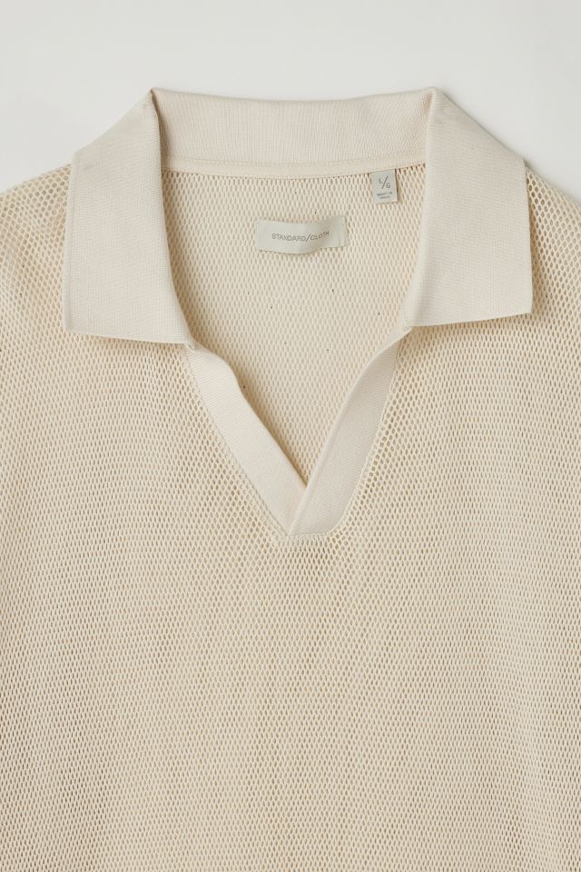 Standard Cloth Angus Mesh Popover Polo Shirt #3