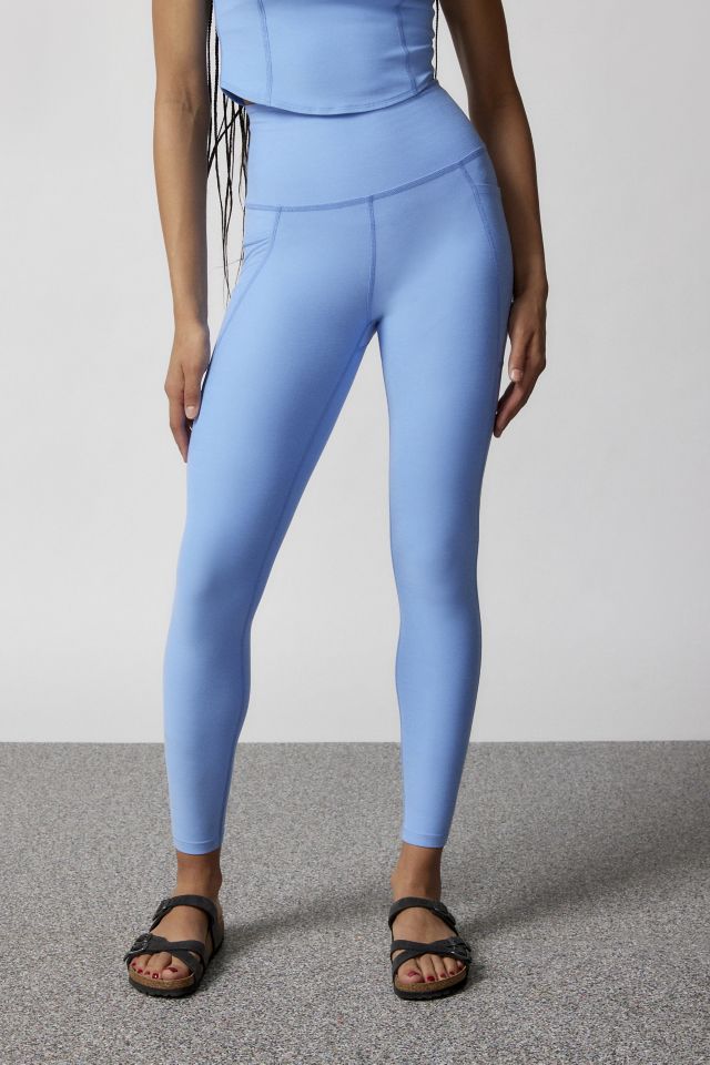 beyond yoga blue leggings