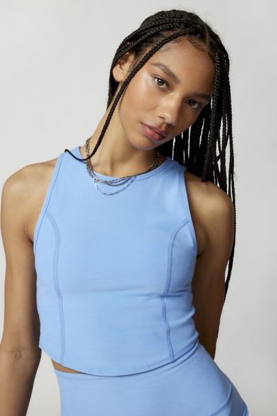 Beyond Yoga Motivate Crop Tank In Blue