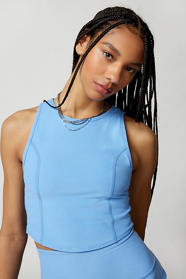 BEYOND YOGA SPACEDYE CROPPED TOP IN BLUE, WOMEN'S AT URBAN OUTFITTERS