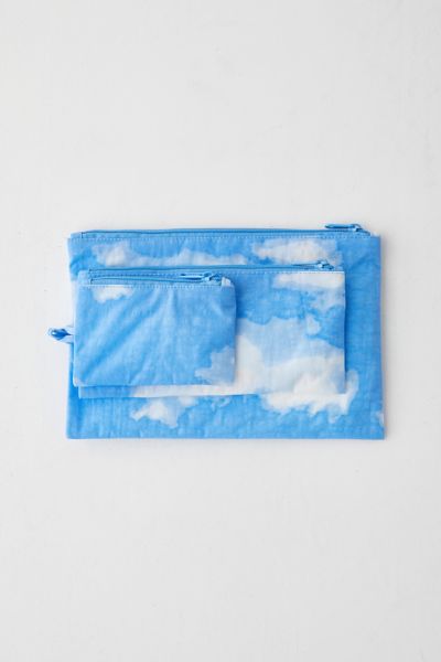 Baggu Flat Pouch Set In Clouds At Urban Outfitters