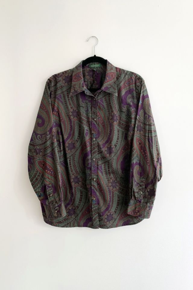 Vintage Lauren by Ralph Lauren Paisley Shirt | Urban Outfitters