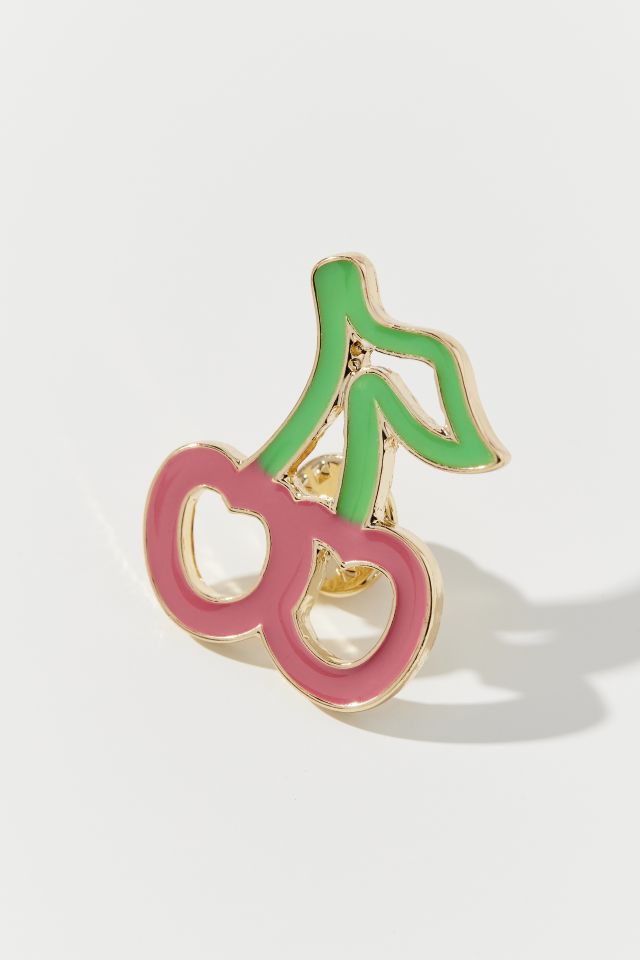 Neon Cherry Enamel Pin #1