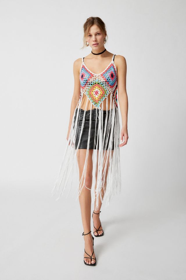 Out From Under Crochet Fringe Tank Top #1
