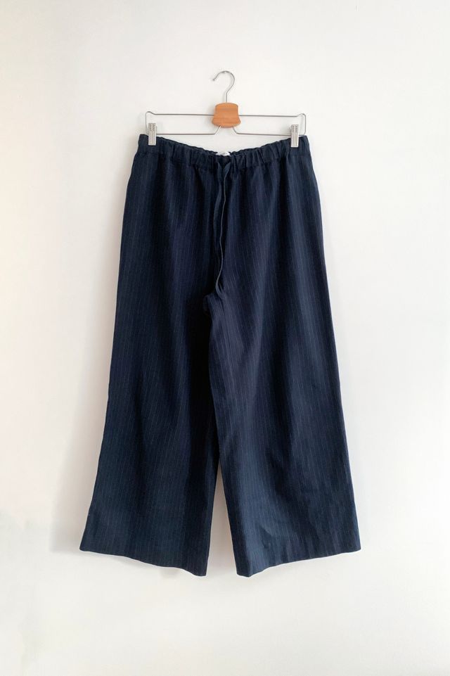 Vintage Pinstripe Wool Baggy Wide Leg Trousers | Urban Outfitters