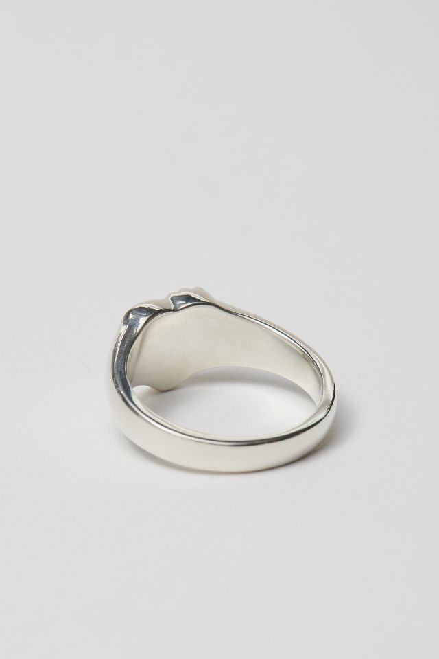 Serge DeNimes Silver Cubic Heart Ring #1