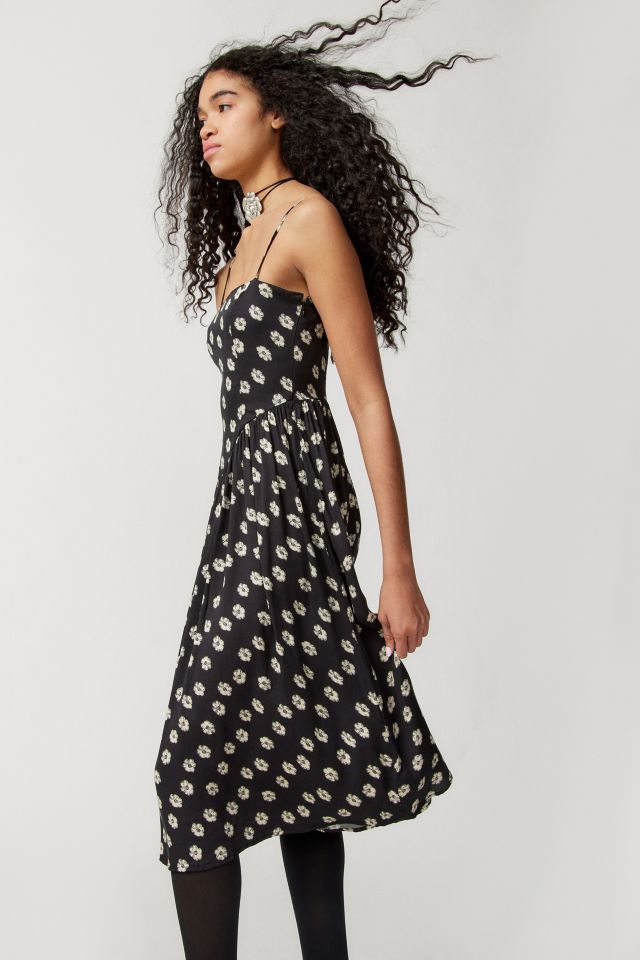 UO Sylvia Floral Print Prairie Midi Dress #2