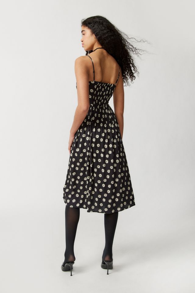 UO Sylvia Floral Print Prairie Midi Dress #3