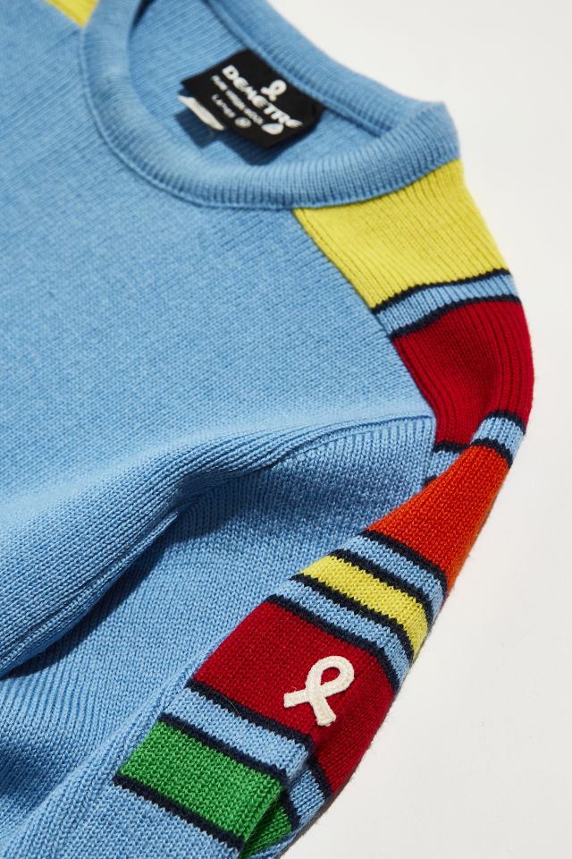 Vintage Demetre Striped Crew Neck Sweater #1