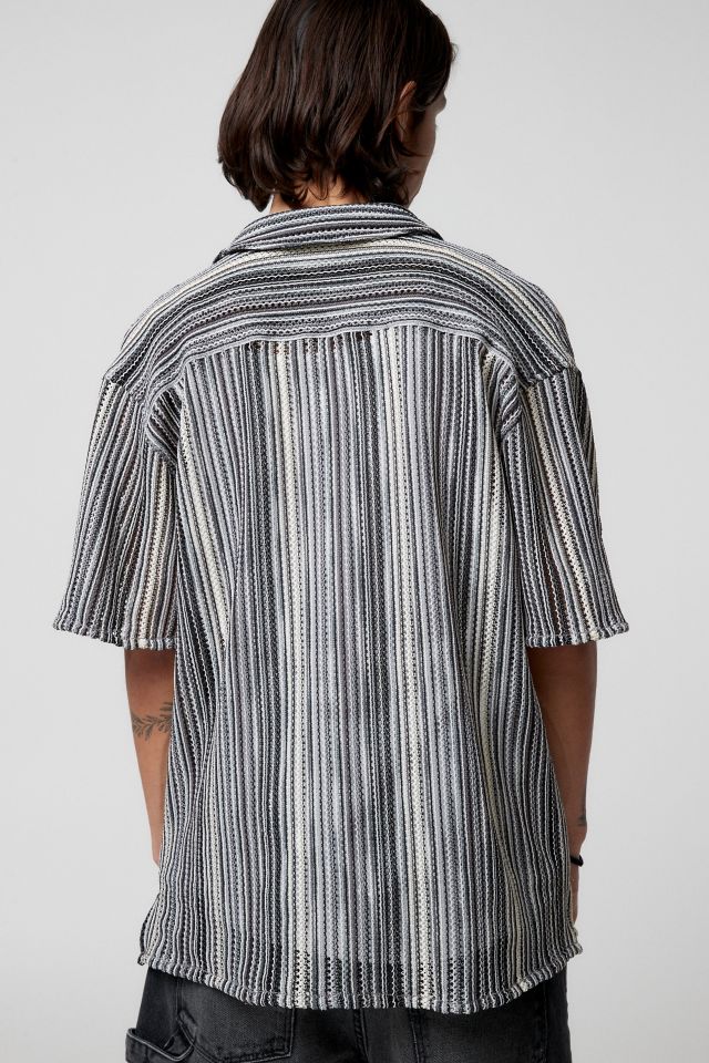 BDG Eli Striped Lace Shirt #4