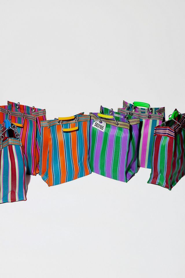Puebco Tall Recycled Plastic Stripe Bag #1