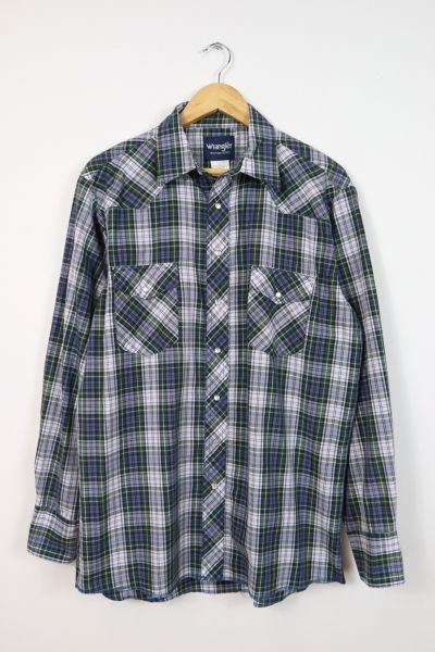 Vintage Wrangler Lightweight Snap Button Shirt | Urban Outfitters