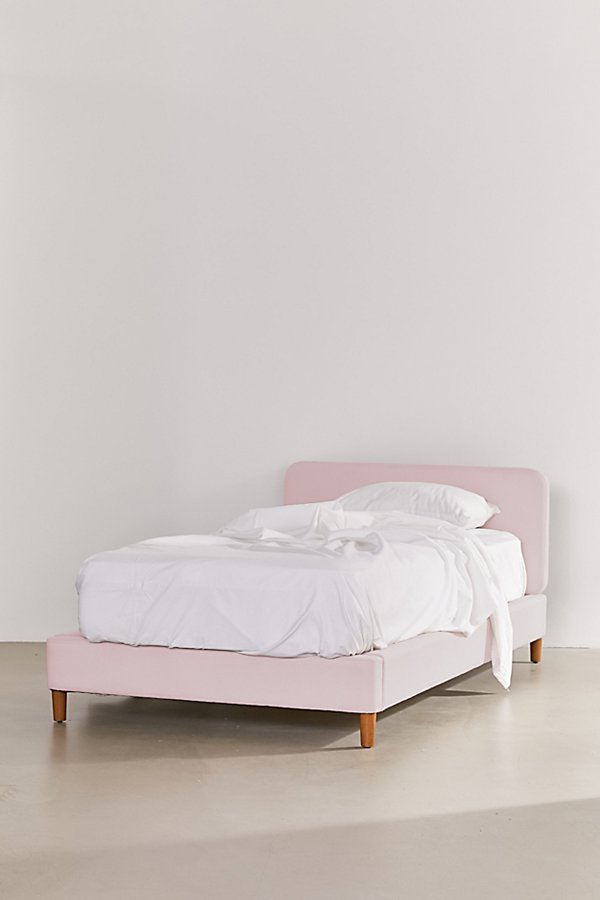 Urban Outfitters Riley Performance Linen Platform Bed In Pink