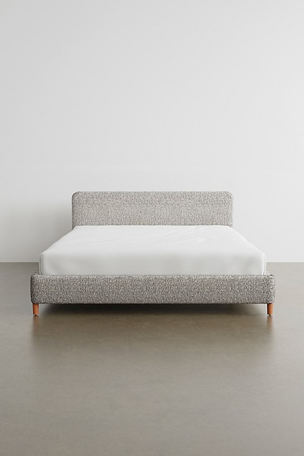 Urban Outfitters Riley Boucle Platform Bed In B&w