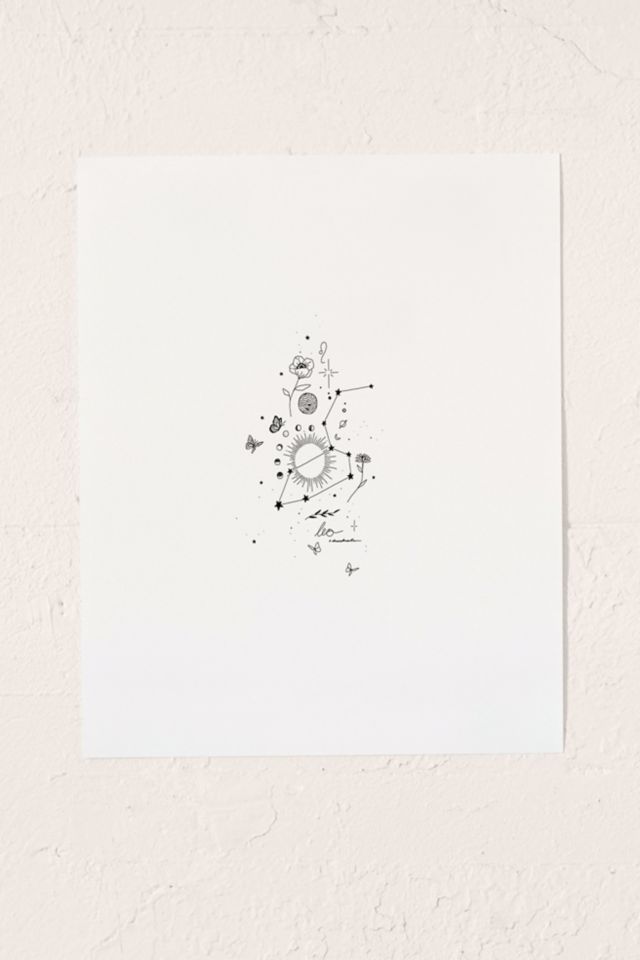 Bailey Drinkwater Leo Zodiac Art Print | Urban Outfitters