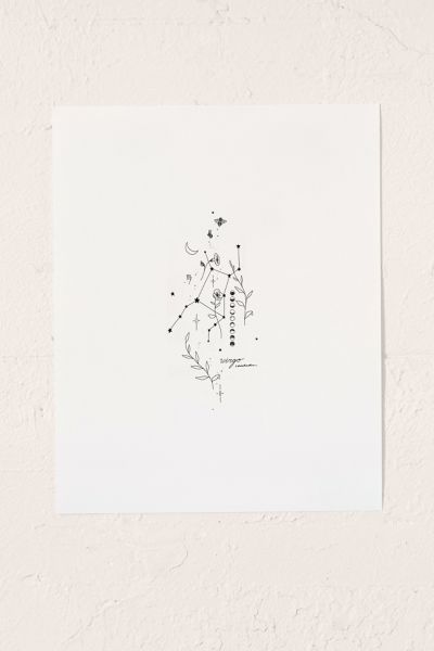 Bailey Drinkwater Virgo Zodiac Art Print | Urban Outfitters