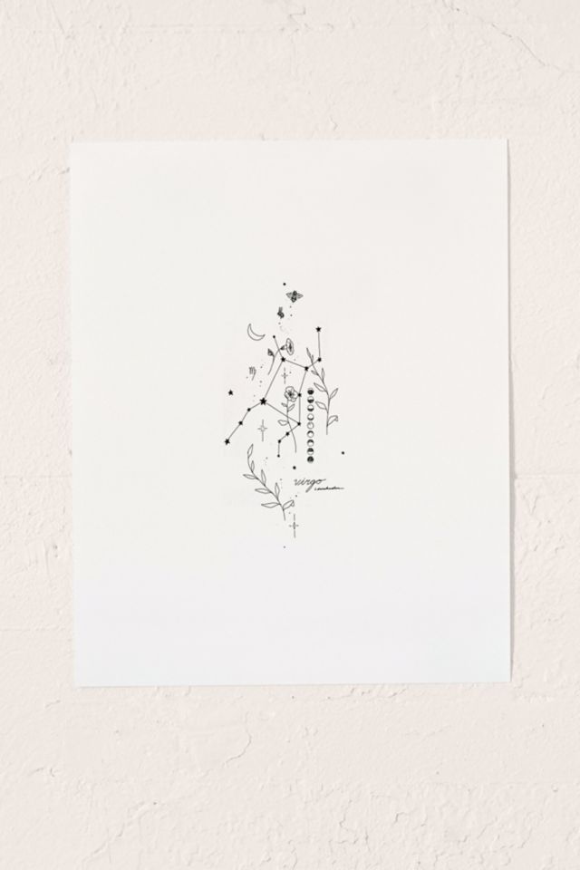 Bailey Drinkwater Virgo Zodiac Art Print | Urban Outfitters