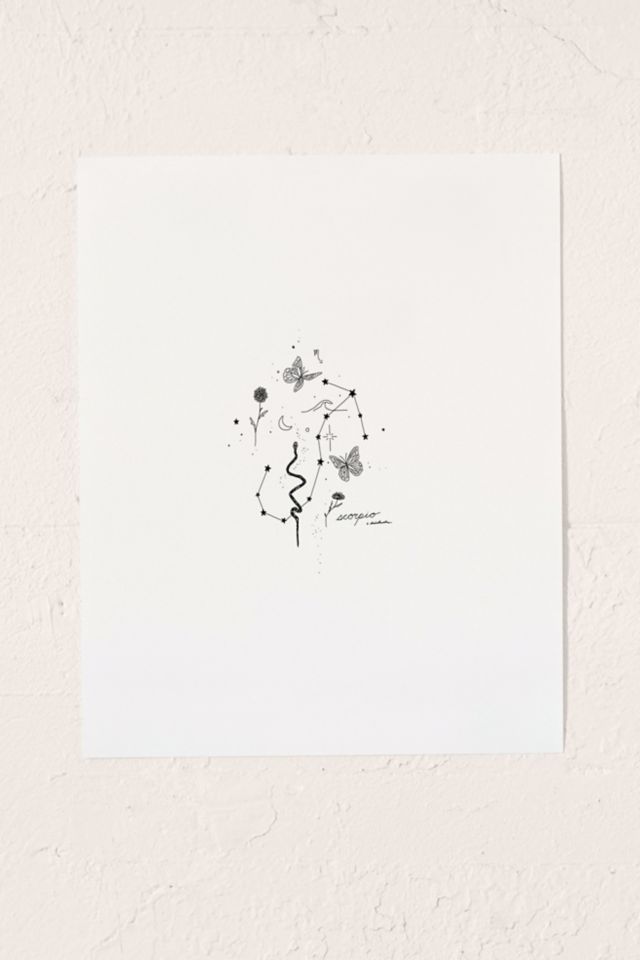 Bailey Drinkwater Scorpio Zodiac Art Print | Urban Outfitters