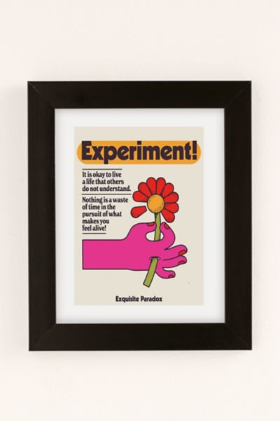 Urban Outfitters Exquisite Paradox Experiment Art Print In Black At