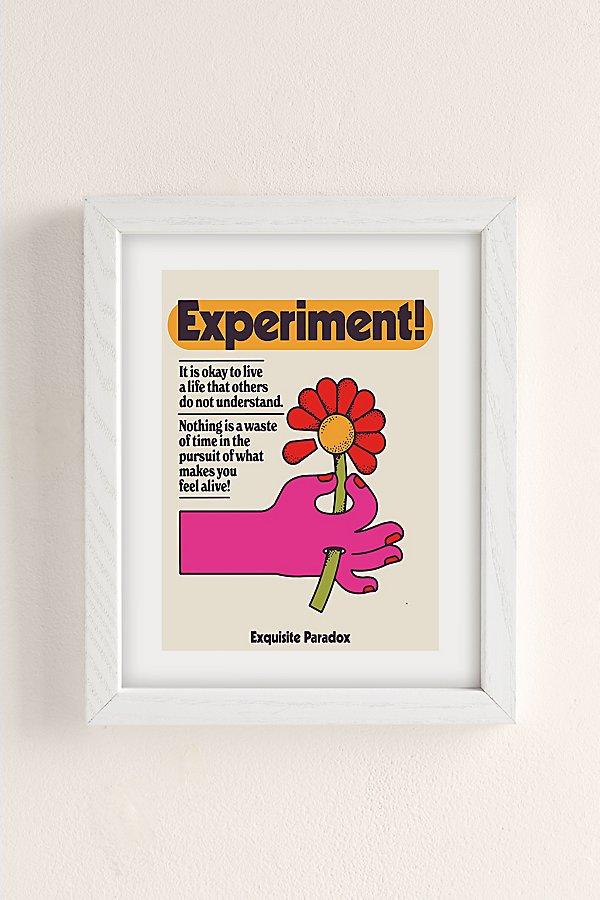 Urban Outfitters Exquisite Paradox Experiment Art Print In White At