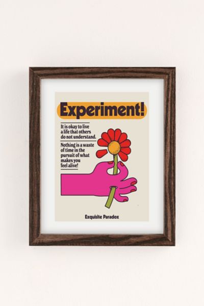 Urban Outfitters Exquisite Paradox Experiment Art Print In Brown At